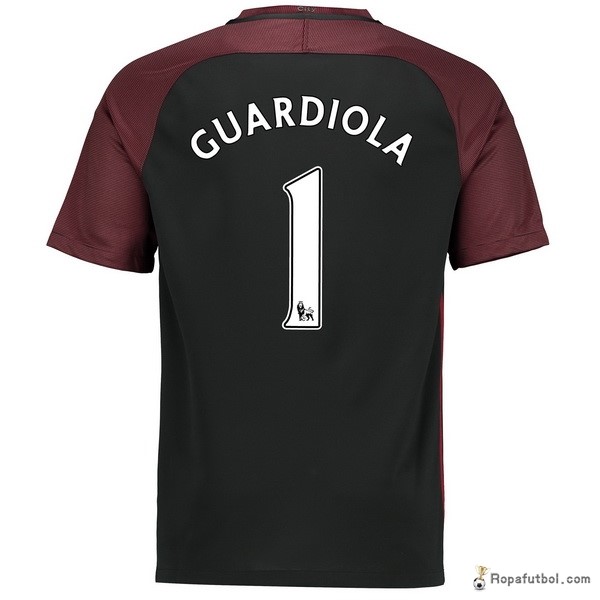 Camiseta Manchester City Replica Segunda Ropa Guardiola 2016/17 Negro